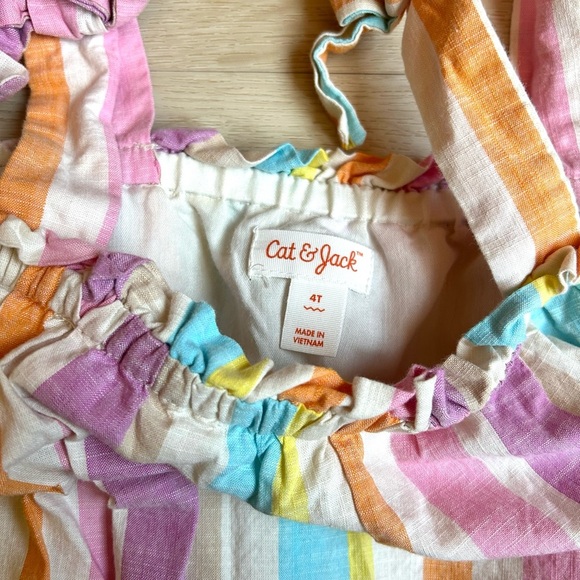 Cat and Jack Toddler Colorful Striped Sundress - 4T - Picture 2 of 2